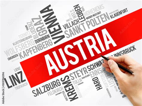 List of cities and towns in AUSTRIA Stock Photo | Adobe Stock