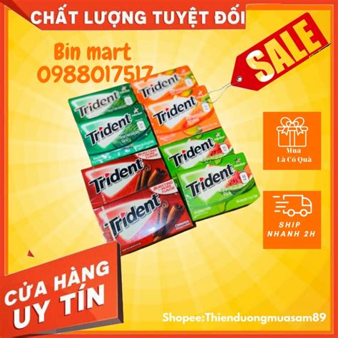 Kẹo cao su Trident Mỹ vị quế | Shopee Việt Nam