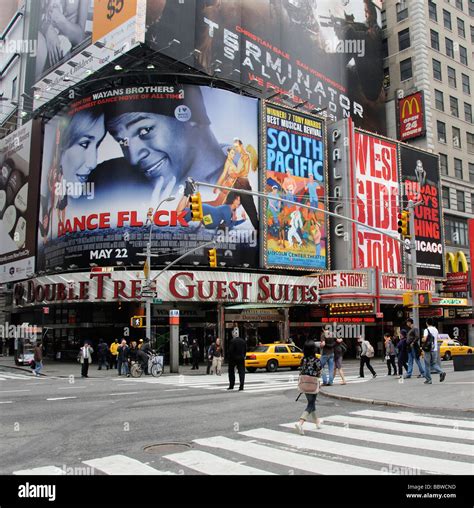 Broadway New York theater district NYC USA Stock Photo - Alamy