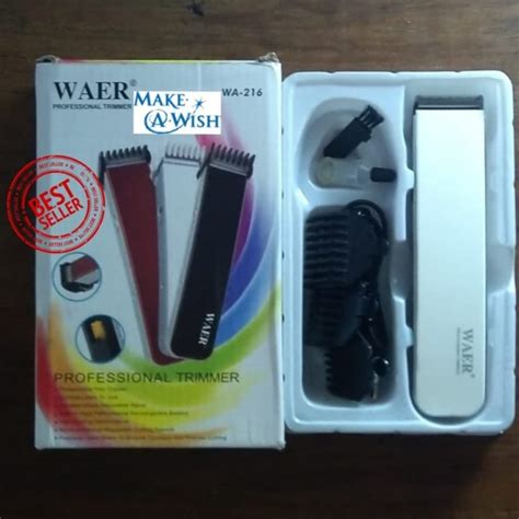 Jual HAIR CLIPPER - TRIMMER PROFESSIONAL WAER WA-216 CHARGEABLE ( WHITE ) - Kab. Sidoarjo - Make ...