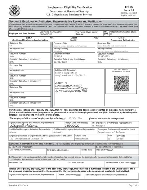 Form I-9 Examples Related to Temporary COVID-19 Policies | USCIS