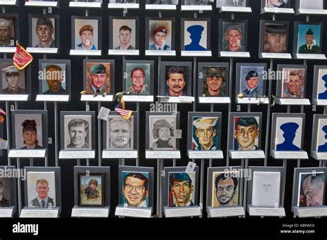 Faces of the Fallen from Iraq War at Arlington National Cemetery Stock Photo - Alamy