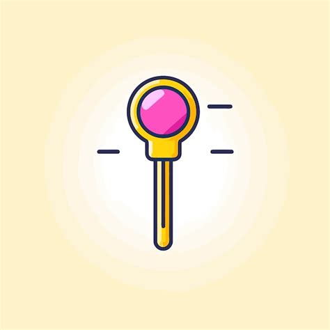 Premium Vector | A yellow key that is on a yellow background