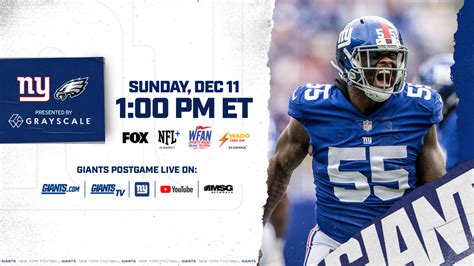 New York Giants vs. Philadelphia Eagles: How to Watch, Listen & Live Stream Week 14