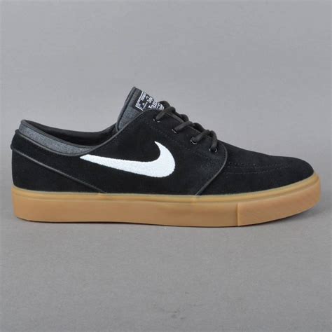 Nike SB Zoom Stefan Janoski Skate Shoes - Black/White-Gum Light Brown - SKATE SHOES from Native ...