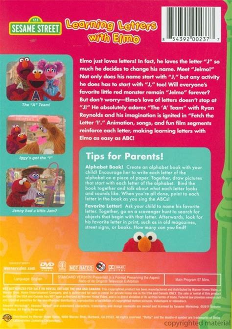 Sesame Street: Learning Letters With Elmo (DVD 2011) | DVD Empire