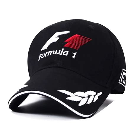 men formula 1 Baseball Caps Black F1 3D Embroidery Hats Motorcycle ...