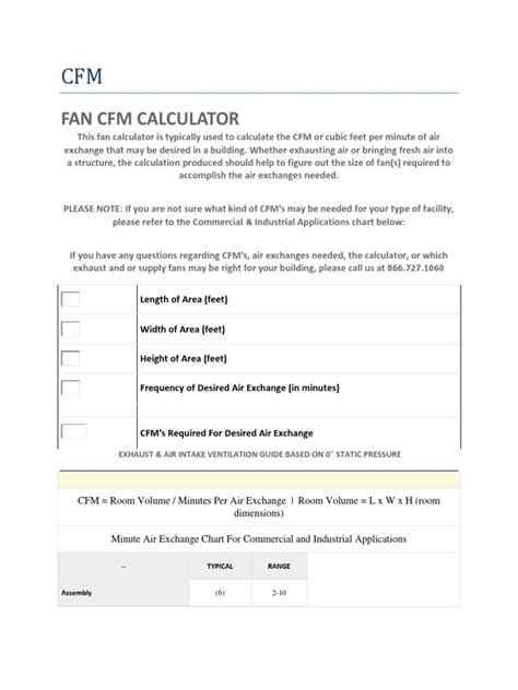 CFM | PDF | Hvac | Ventilation (Architecture)