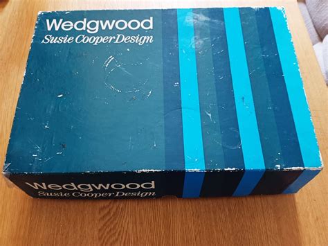 Boxed Set Of Wedgwood Susie Cooper "Glen Mist" Design Coffee Cups ...