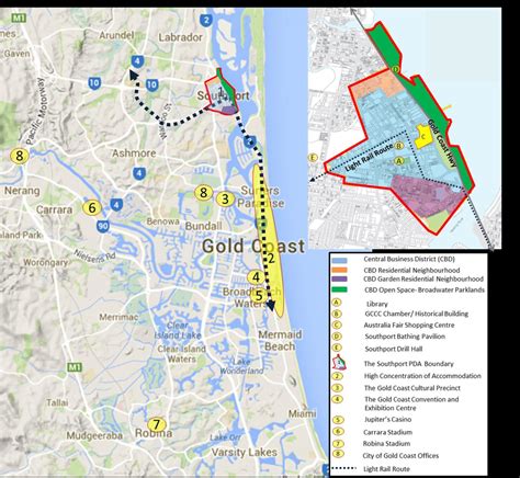 The Southport PDA Relation to Different Land Uses and Functions (Base... | Download Scientific ...