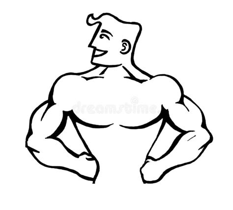 Caricature Of A Strong Confident Man Stock Illustration - Illustration ...