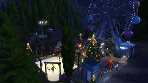 The debug Ferris Wheel from HSY is actually functional! Great for Christmas Fairs! : r/Sims4