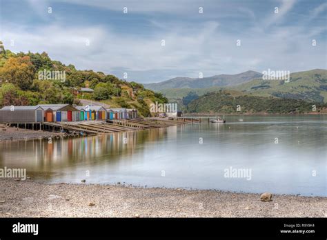 Akaroa, Bank Peninsula, Christchurch, South Island, New Zealand Stock ...