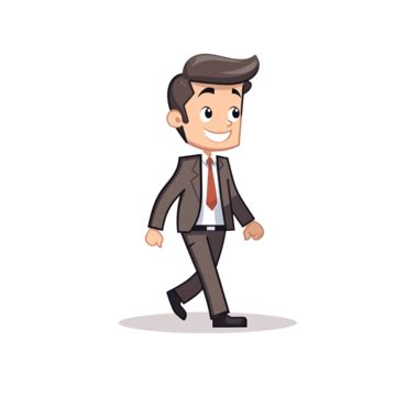 Businessman Character Walking Illustration, Professional, Person ...