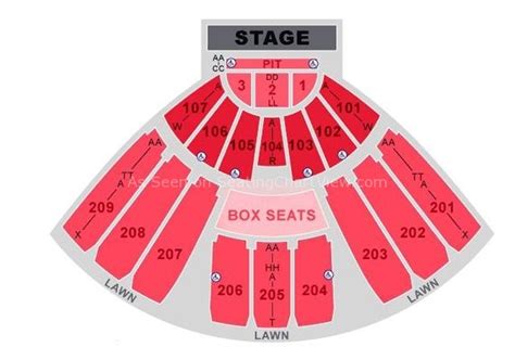 Concord Pavilion, Concord CA - Seating Chart View