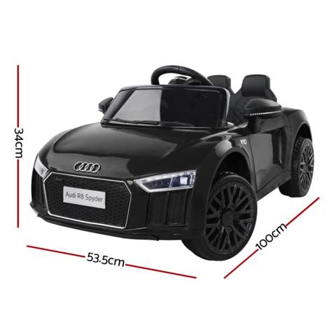 Kids Ride On Car Audi R8 Licensed Sports Electric Toy Cars Black - kidsrideoncar