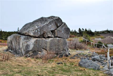 Large boulder in field stock photo. Image of huge, natural - 9400804