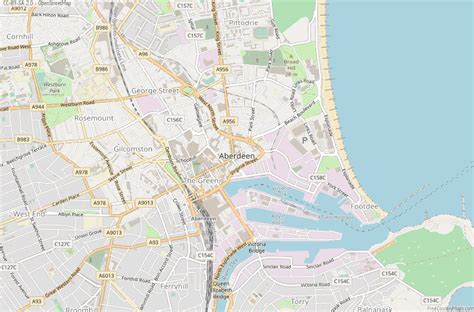 Aberdeen Map Great Britain Latitude & Longitude: Free Scotland Maps