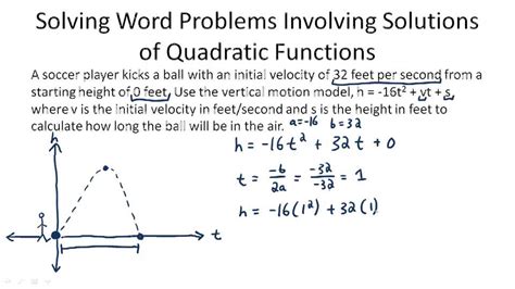 Solving Problems Involving Solutions of Quadratic Functions - Example 1 ( Video ) | Algebra | CK ...