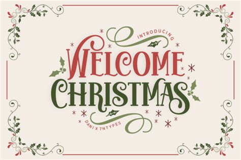 Welcome Christmas Font by Dani (7NTypes) · Creative Fabrica