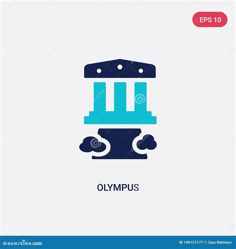 Two Color Olympus Vector Icon from Greece Concept. Isolated Blue Olympus Vector Sign Symbol Can ...