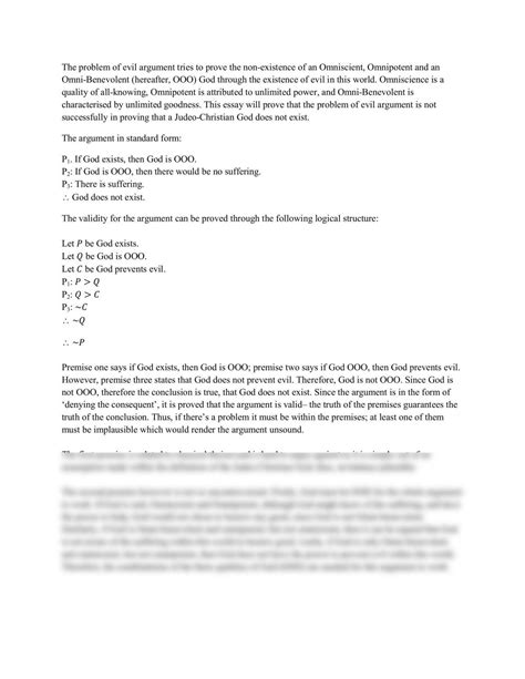 Problem of Evil | Philosophy and Reason - Year 11 QCE | Thinkswap