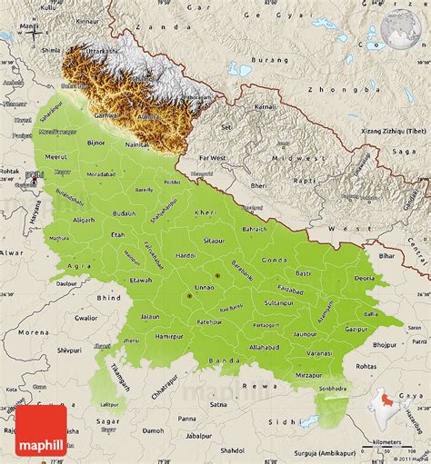 Political Map Of Uttar Pradesh Physical Outside Images | The Best Porn Website