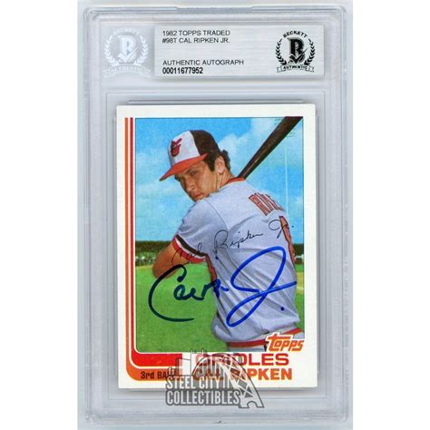 Cal Ripken Jr Autographed 1982 Topps Traded Autograph Auto Card #98T ...