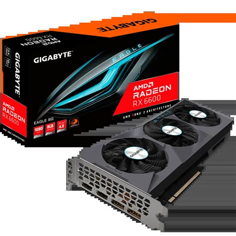 Gigabyte Radeon RX 6600 EAGLE 8GB Triple Fan Video Card GV-R66EAGLE-8GD ...