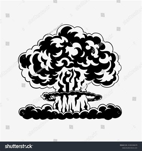 Cartoon Comic Style Nuclear Mushroom Cloud Stock Vector (Royalty Free ...