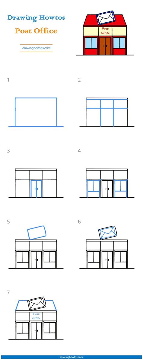 Guided Drawing, Learn To Draw, Post Office, Easy Drawings, Buildings, Learning, Quick, Learn ...