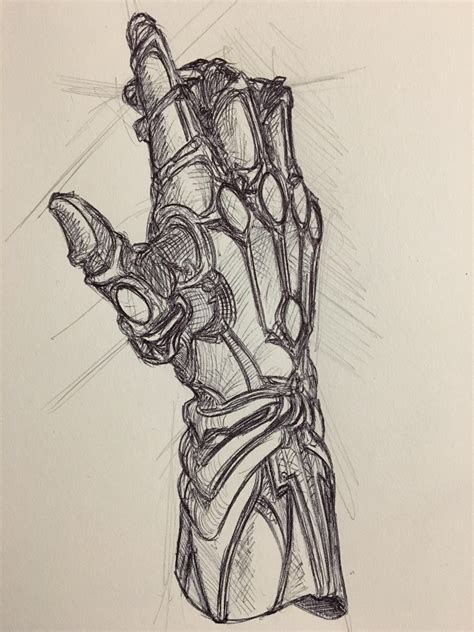 I doodled the Infinity Gauntlet ... | Armor drawing, Robot concept art ...