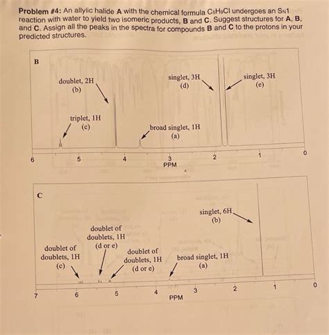 Solved Problem \#4: An allylic halide A with the chemical | Chegg.com