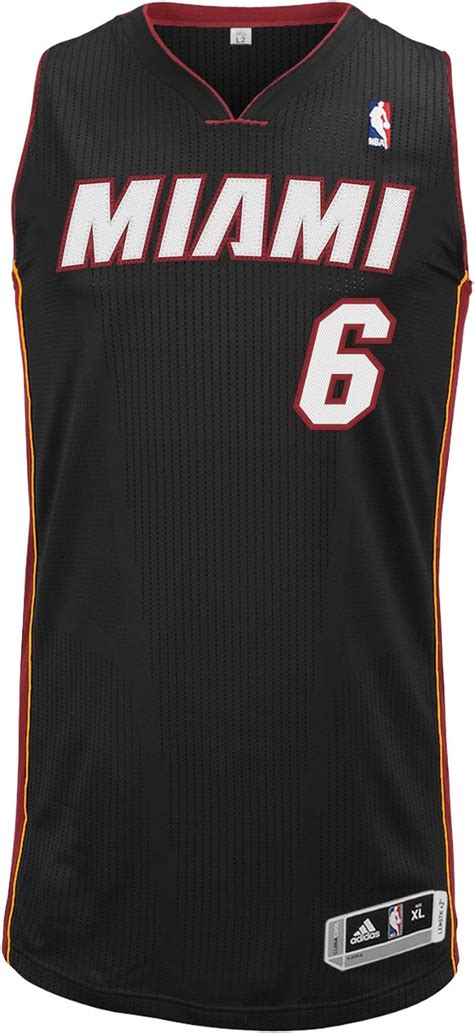 Amazon.com : NBA Miami Heat Authentic Jersey LeBron James #6, Black ...