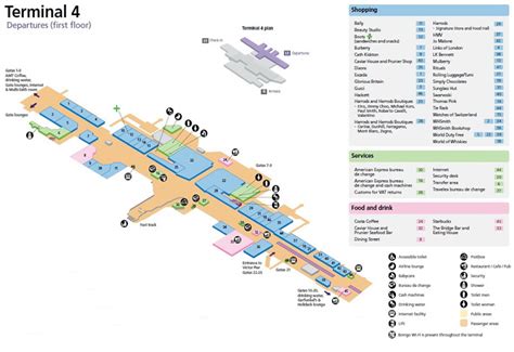 Heathrow International Airport UK Terminal Maps, LHR Information and ...