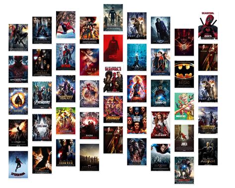 Buy Marvel & DC Movies Aesthetic Wall s Collage 50 Pieces (4 x 6 Inches ...