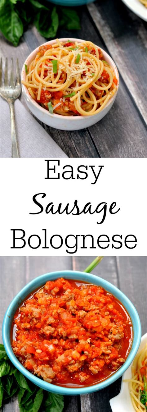 Easy Sausage Bolognese - My Suburban Kitchen