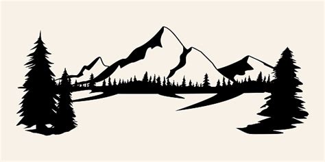 Mountains Silhouettes Mountains Vector Mountains Vector Of Outdoor ...