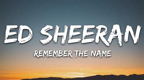 Ed Sheeran Remember The Name Wallpapers - Wallpaper Cave