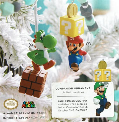 Super Mario Christmas tree ornament hitting Hallmark on July 15th ...