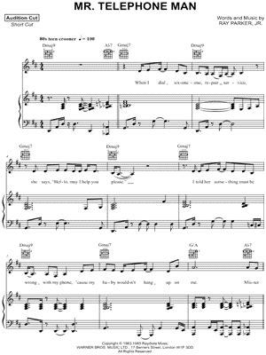 "Mr. Telephone Man" Sheet Music - 3 Arrangements Available Instantly - Musicnotes