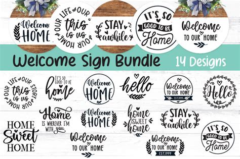 Welcome Sign SVG Bundle, 14 Welcome Sign Graphic by EasyConceptSvg ...