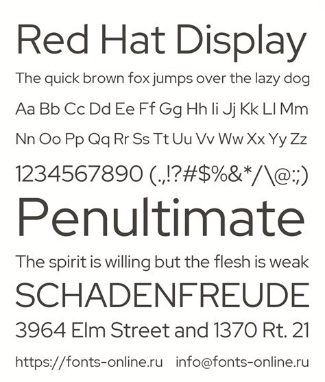 Red Hat Display font