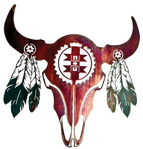 20" Buffalo Skull by Artist Neil Rose | Animal Metal Wall Art | Bison skull, Buffalo skull ...