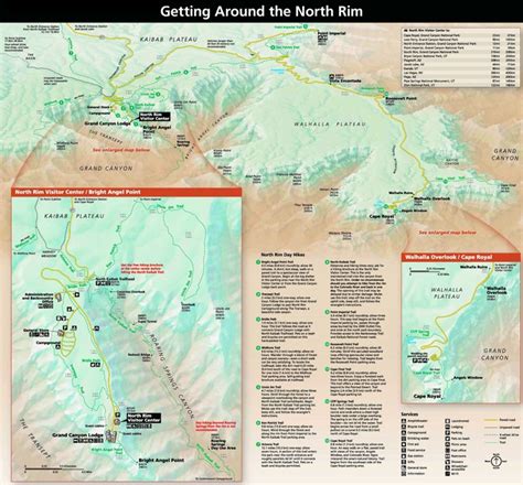 Grand Canyon North Rim lodging and camping map - Ontheworldmap.com