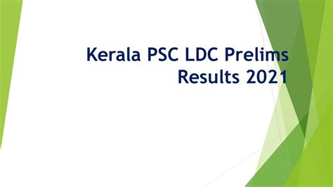 Kerala PSC LDC Prelims Results 2021 (Declared 18-9-21)Thulasi 10th ...