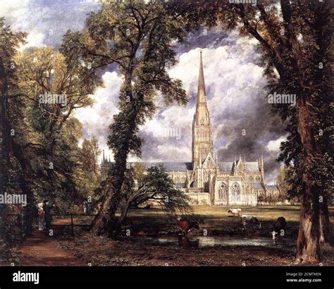 John Constable - Salisbury Cathedral from the Bishop's Grounds Stock ...