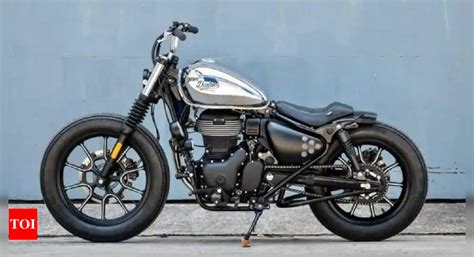 Royal Enfield 'Diablo': Meteor 350 custom-built beautifully as a Bobber - Times of India