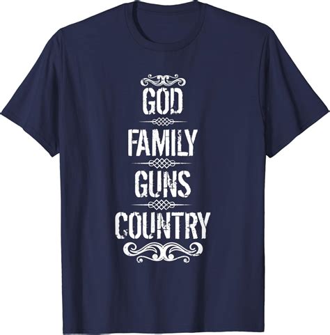 God Family Guns Country T-Shirt