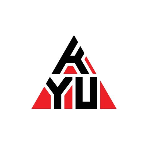 KYU triangle letter logo design with triangle shape. KYU triangle logo ...